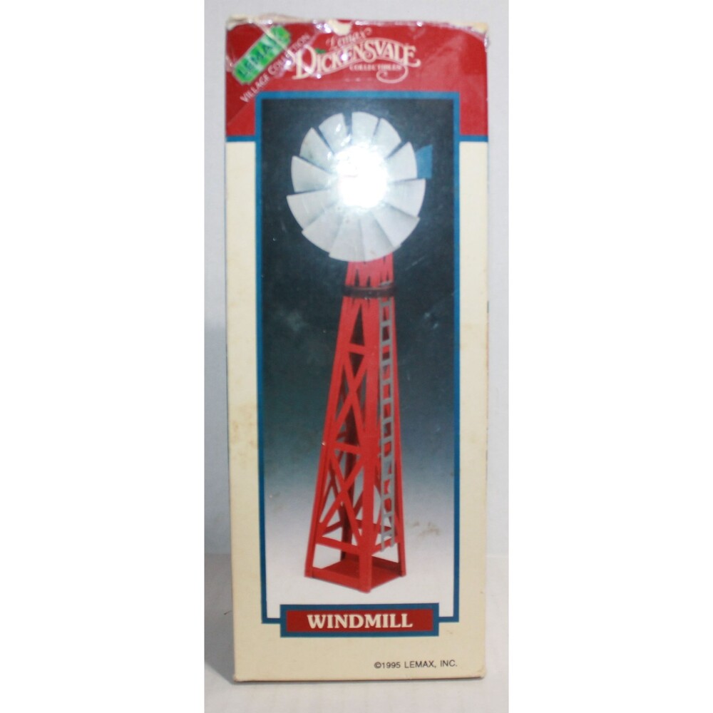 Lemax Dickensvale Collection Red Metal Windmill w/ Box #54105